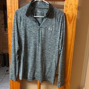 Under Armour Heathered Teal Long Sleeve Pullover
